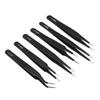 6Pcs Anti-Static Carbon Steel Maintenance Repair Safe Tweezers Durable Tool Set