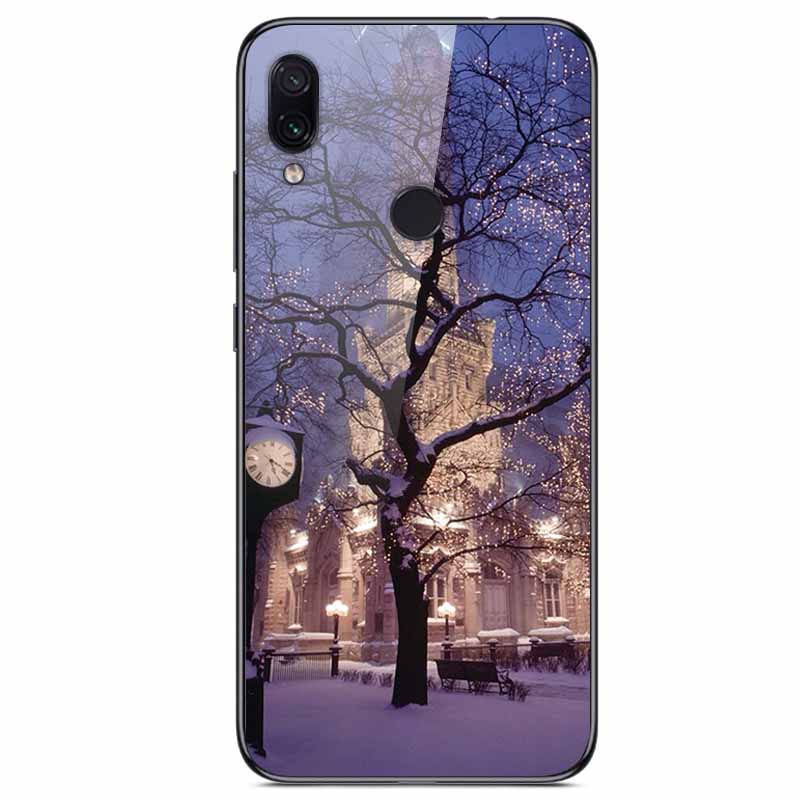 For Redmi Note 7 Cases Note7 Pro Tempered Glass Hard Back Cover For Xiaomi Redmi 7 Pro Phone Case Protective Funda Bumper Note 7