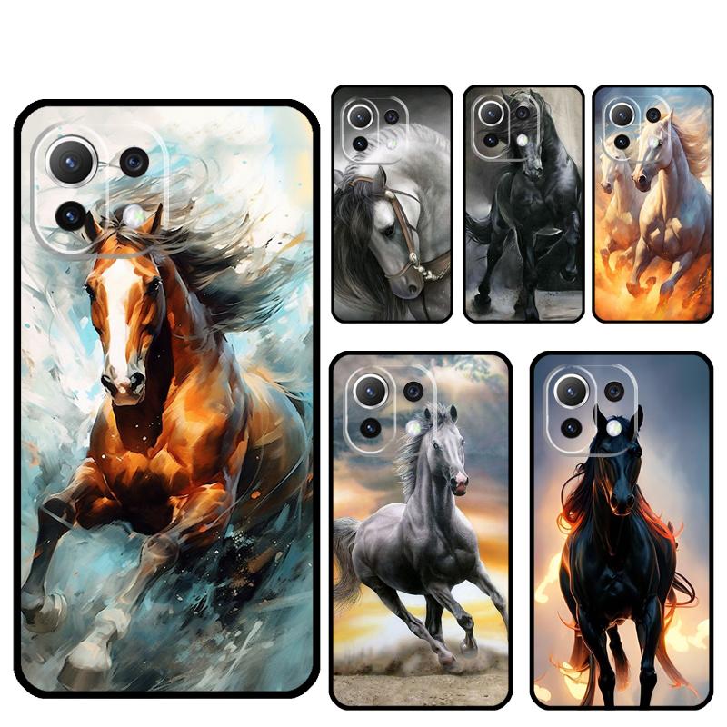 Живопись Величественная Лошадь Чехол Для Xiaomi 13 14 15 Ultra 11T 12T 13T 14T Pro POCO X7 Pro X3 X5 X6 M6 F5 F6 Pro Чехол