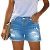 Женские джинсовые классические универсальные модные шорты с высокой талией