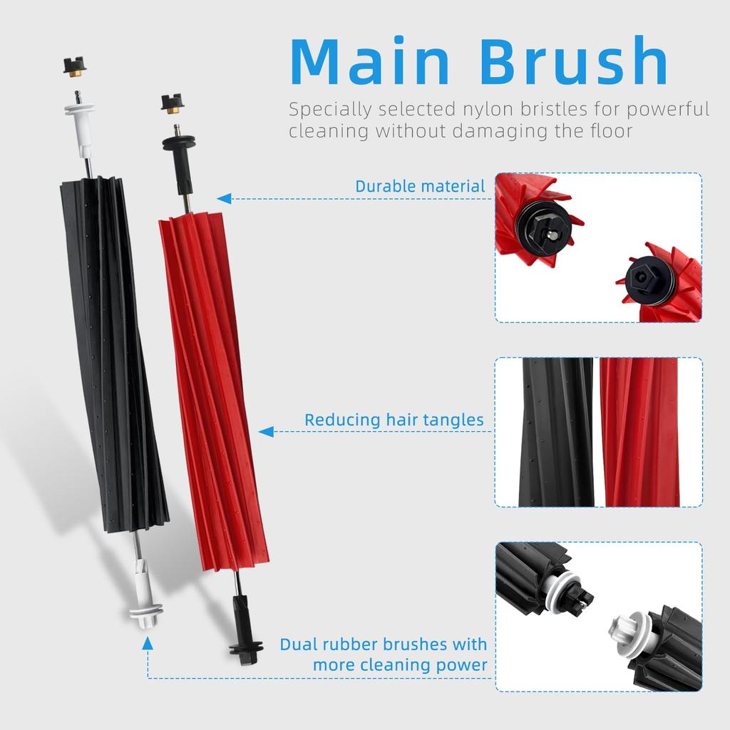 Совместимость с Roborock S8 / S8 Pro Ultra / S8+ Робот-пылесос Основная боковая щетка Фильтр HEPA Насадка для швабры Пылесборник Аксессуары Запасная часть