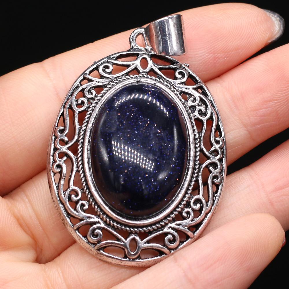 Кулон из натурального камня в форме яйца, полудрагоценный кружевной кулон для изготовления ювелирных изделий, ожерелье, браслет, аксессуар