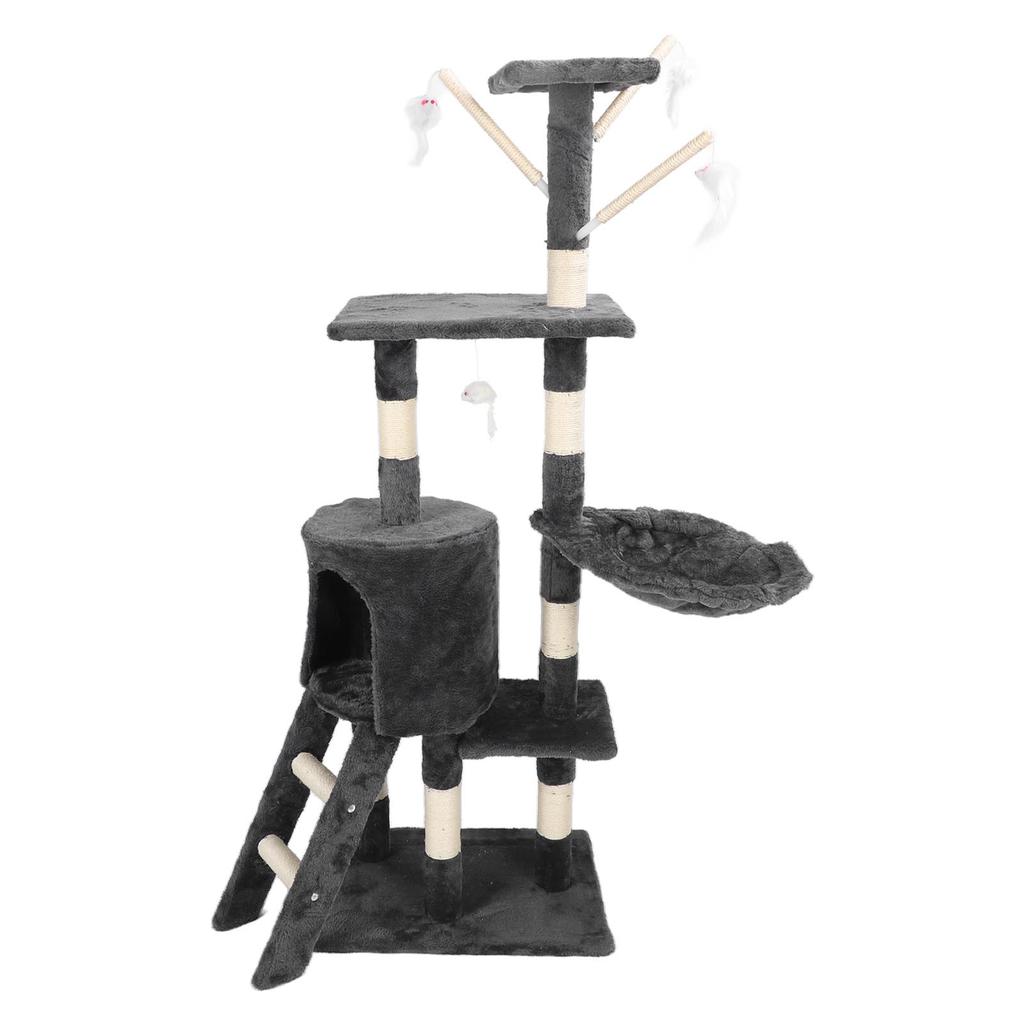 Башня для кошек на дереве с когтеточкой Многофункциональная многоуровневая башня для кошек с платформой для прыжков и