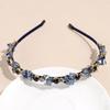 Fashion Crystal Bezel Headwear Women Headband Girls Vintage Hair Bands Hairband Hoop for Wedding Party Hair Jewelry Accessories