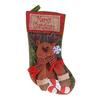 Staircase Stocking Hanger Non-woven Fabric Stocking Festive 18 Plush Christmas Stocking with 3d Santa Snowman Farmhouse Decor