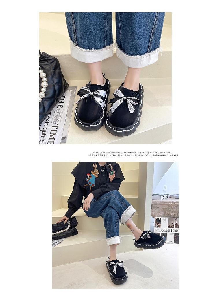 Women's Winter Cotton Slippers with Thick EVA Sole - Soft, Warm, and Versatile for Indoor and Outdoor Use