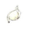 [I2617] - Artisanal Silver Pendant 'Goddess Opal' Silver White (rhodium-plated) - 20x11 Mm