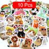 10/30/50PCS Cartoon Funny Cat Meme Transparent Sticker DIY Phone Laptop Luggage Skateboard Graffiti Decals For Gift Kids Sticker