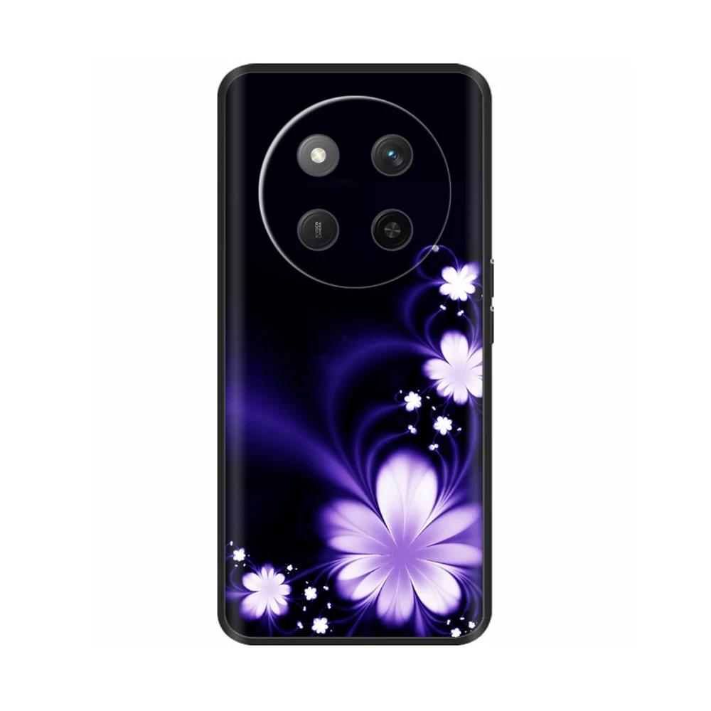 Чехол для Honor X60 5G Черный Силиконовый Мягкий Роскошный Задняя Крышка Телефона для Huawei Honor X60 Pro Расписной Ударопрочный Корпус Чехлы Para