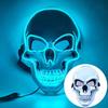Horror Halloween Skull Mask Halloween LED Light LED Cold Light Mask Cosplay Costume Luminous Skull Mask Party Makeup Ball
