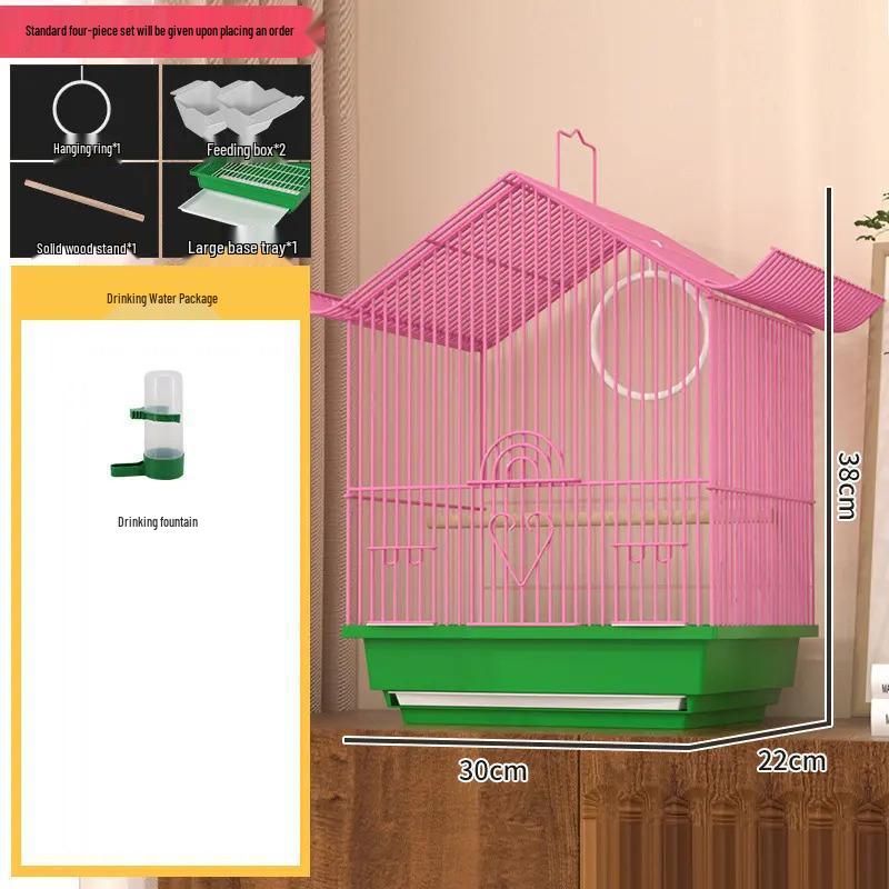 Компактная декоративная металлическая клетка для птиц для пиона, жемчужной амадины или волнистого попугайчика