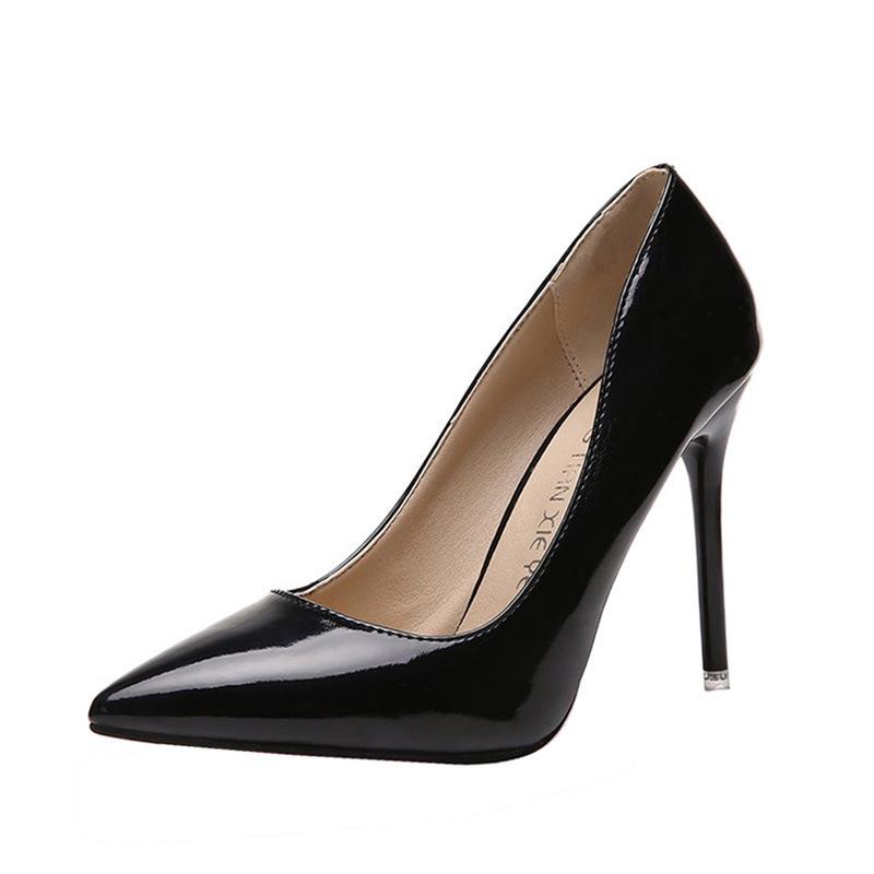 Женские сексуальные черные и красные остроносые туфли на шпильках - Новая коллекция осень 2024
