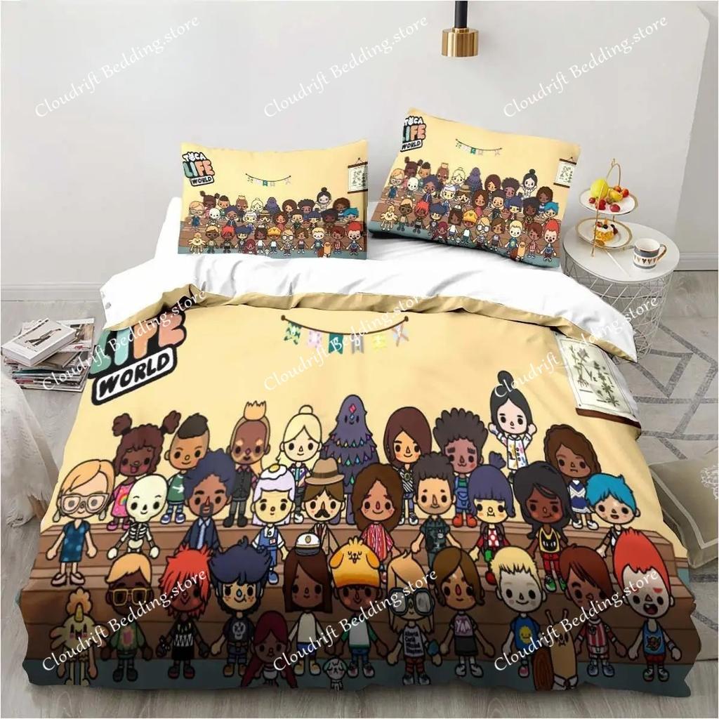 Новый игровой комплект постельного белья Toca Life World Excavator Sheet King Twin Double Child Bedding Set Mircofiber или Polyester Bedding Cover Set