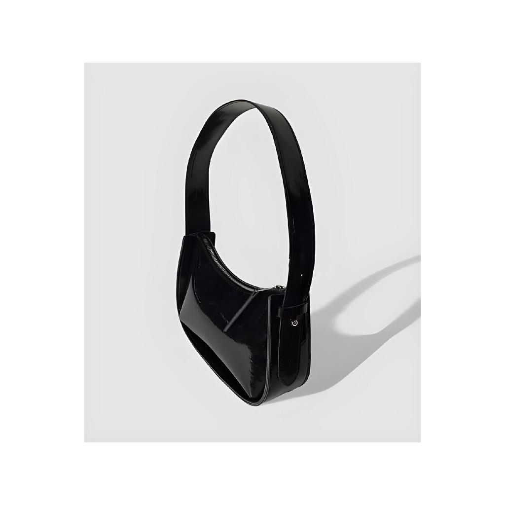 Women's Crocodile Patterned White Baguette Bag