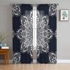 Тюлевые шторы с абстрактным цветком и мандалой для гостиной, прозрачные занавески для спальни, оконные жалюзи, вуаль, шторы