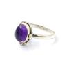 Amethyst Oval Gemstone Ring, Solid 925 Sterling Silver Ring, Bohemian Ring, Bezel Ring, Unisex Ring, Handmade Jewelry