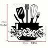 Металлическое настенное искусство Декор для кухни Черное железо Цветочные кухонные принадлежности Прочный Легко установить
