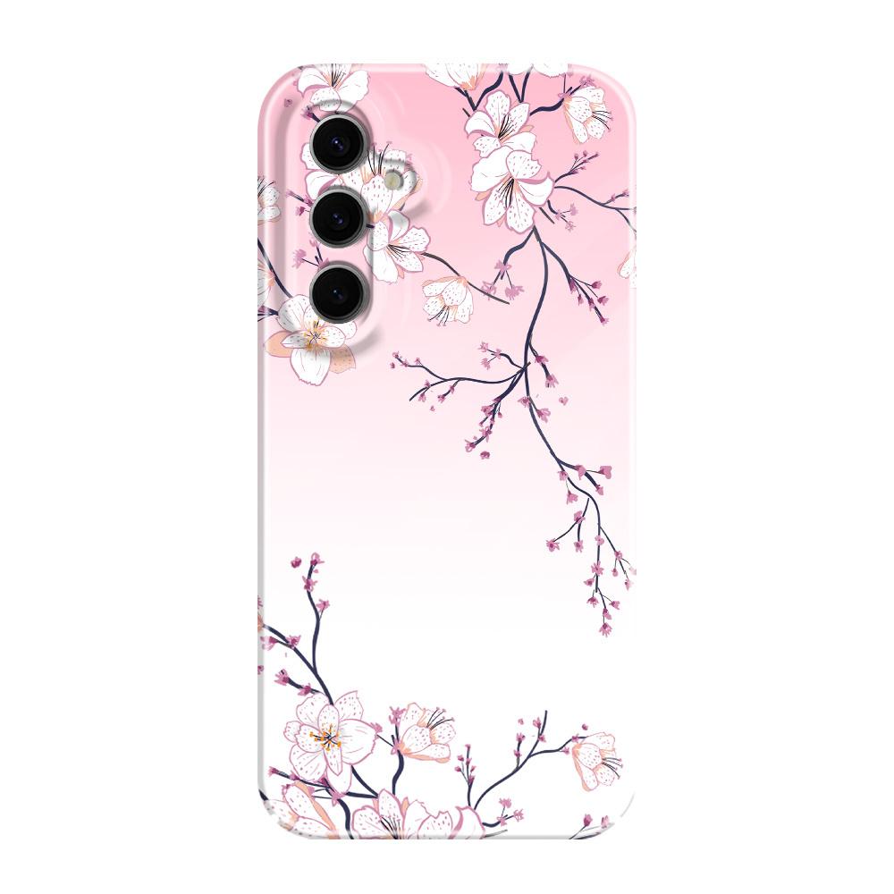 Красивый чехол для телефона Зимний жасмин для Samsung Galaxy S25 S24 S23 S22 S21 S20 Plus Ultra FE 5G Пленка Жесткая крышка