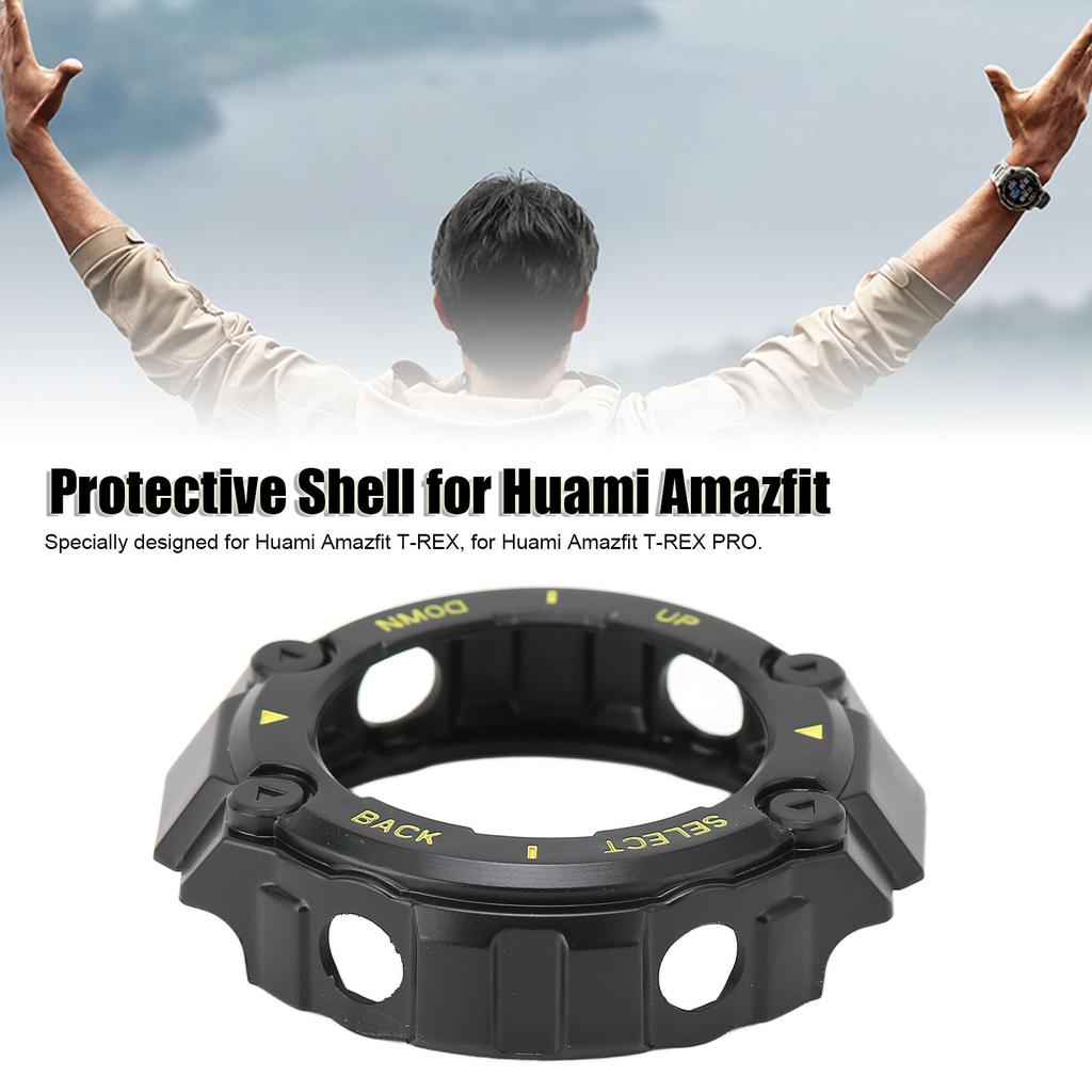 Plastic Protector Cover Case for Watch Bumper Protective Frame(Black White Word )