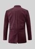 AL KHALID Men's Burgundy Suede Blazer Soft Sheepskin Blazer Handmade Coat Stylish Formal