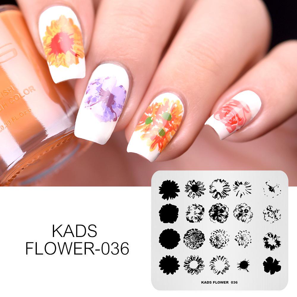 kads 53 Flower Series Nail Stamping Plates DIY Manicure Stamping Plate for Nail Art Template Nail Art Stamp Plates