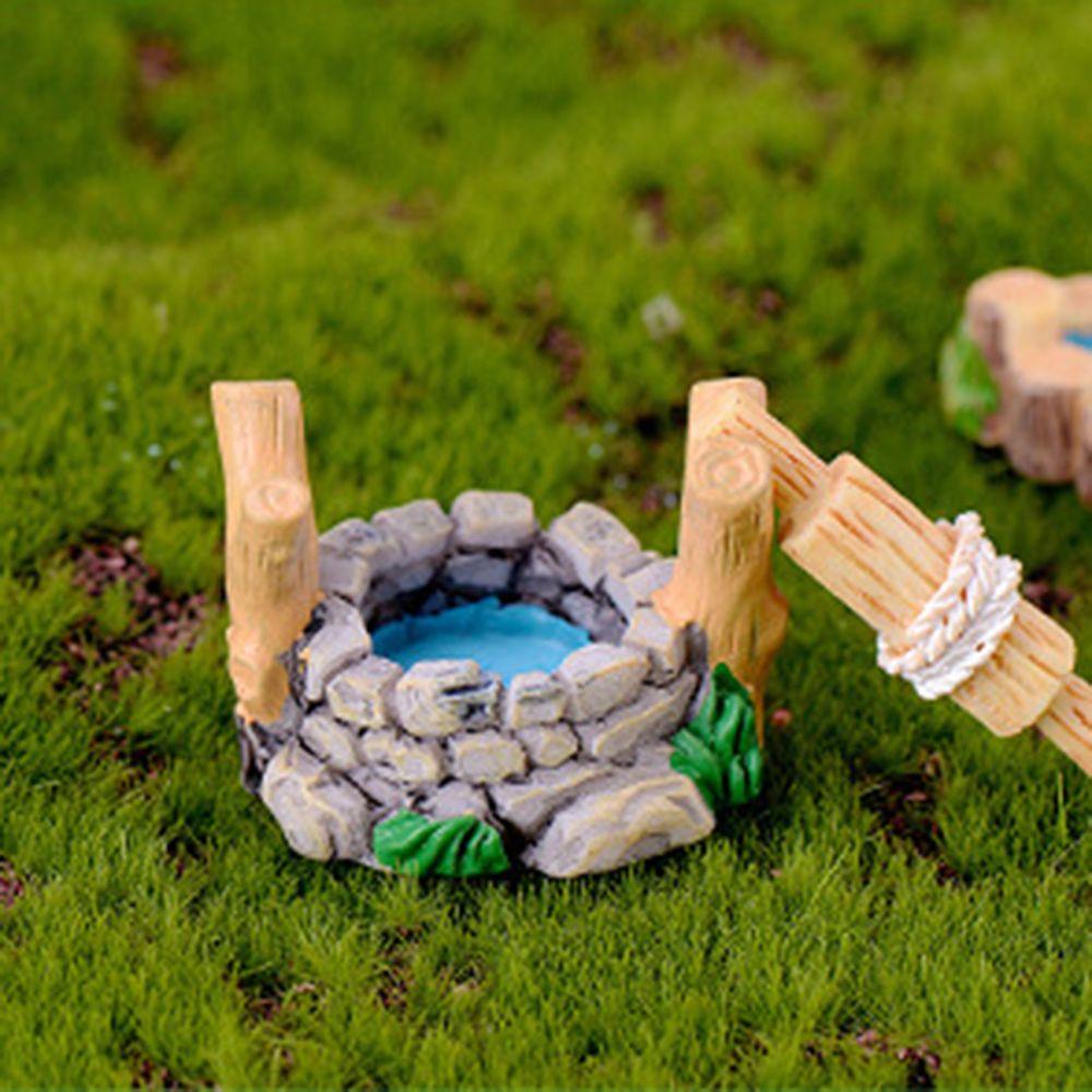 Resin DIY Micro Courtyard Beautiful Lawn Landscape Crafts Decor Garden Miniature Retro Figurines