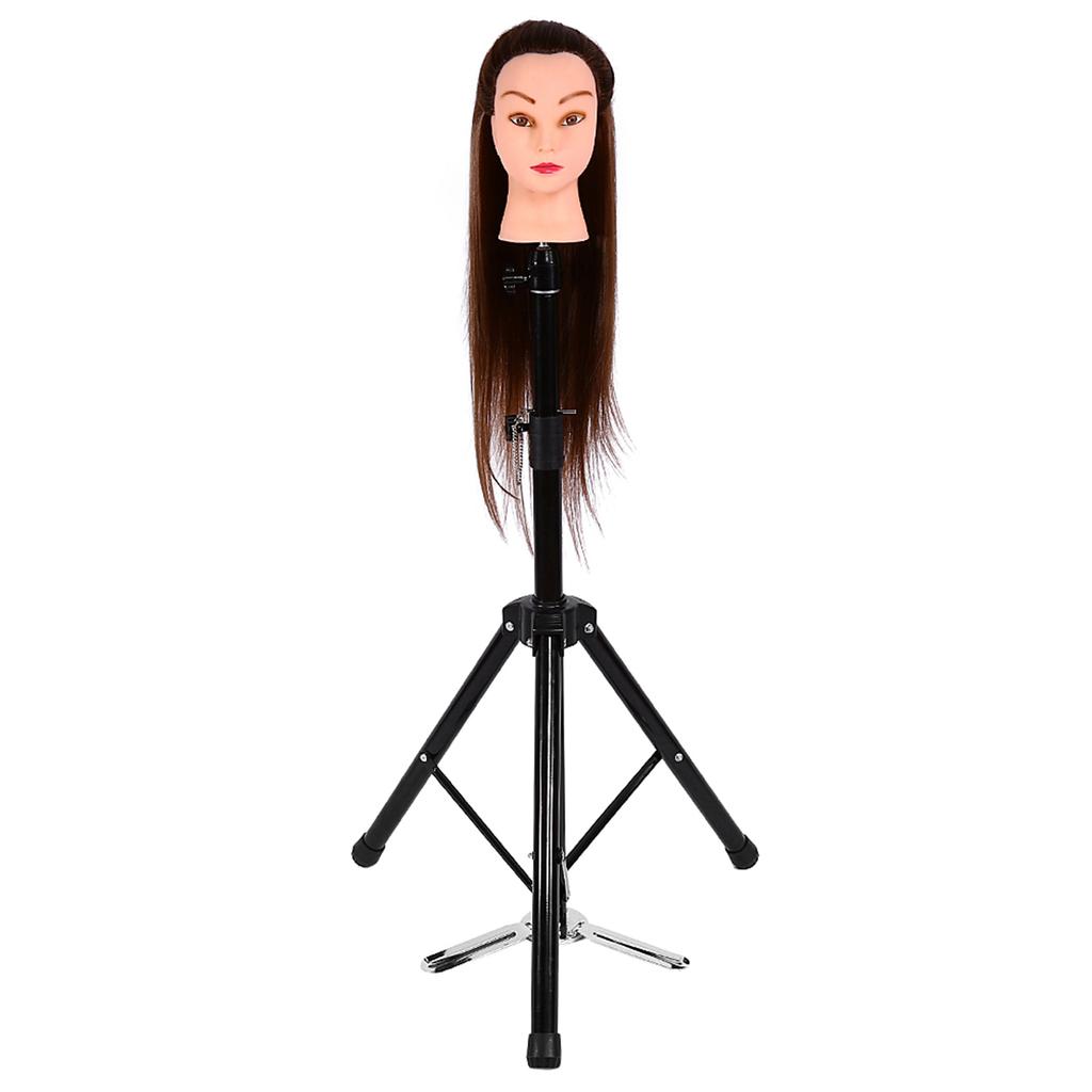 Adjustable Hairdressing Training Mannequin Manikin Head Tripod Stand Manikin Wig Doll Holder