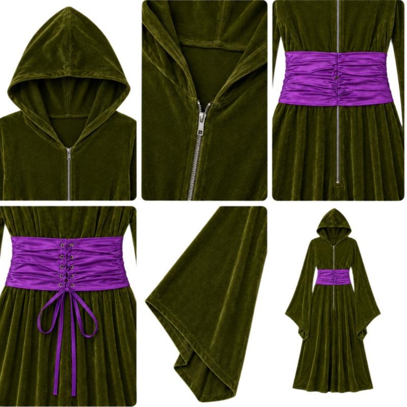 Star wars padme green dress cos costume halloween cosplay medieval cosplay costume