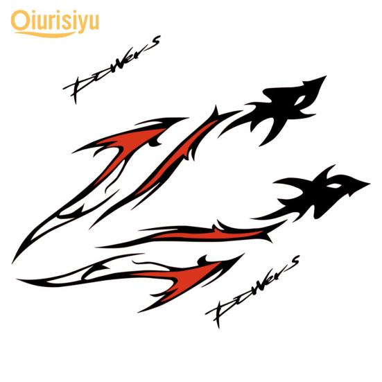 2шт автомобильная наклейка с пламенным узором самоклеящаяся наклейка из ПВХ на корпусе для внедорожника