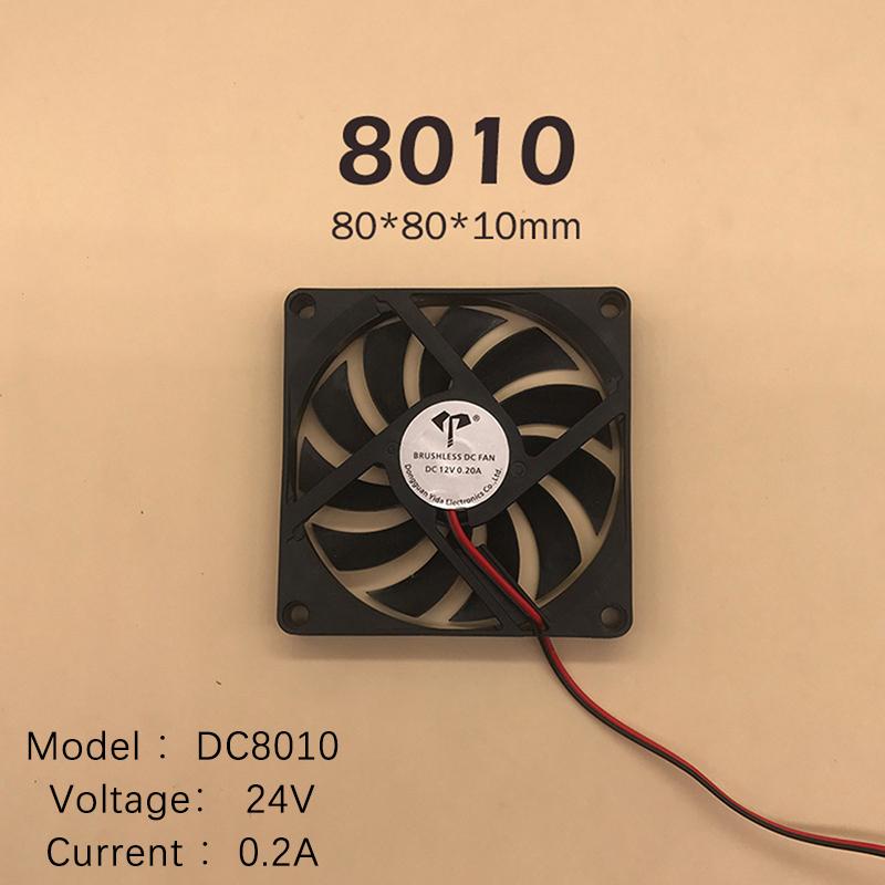Бесщеточный вентилятор постоянного тока, корпус компьютера, охлаждающий вентилятор 5 В, 12 В, 24 В, подшипник процессора, крутые две линии