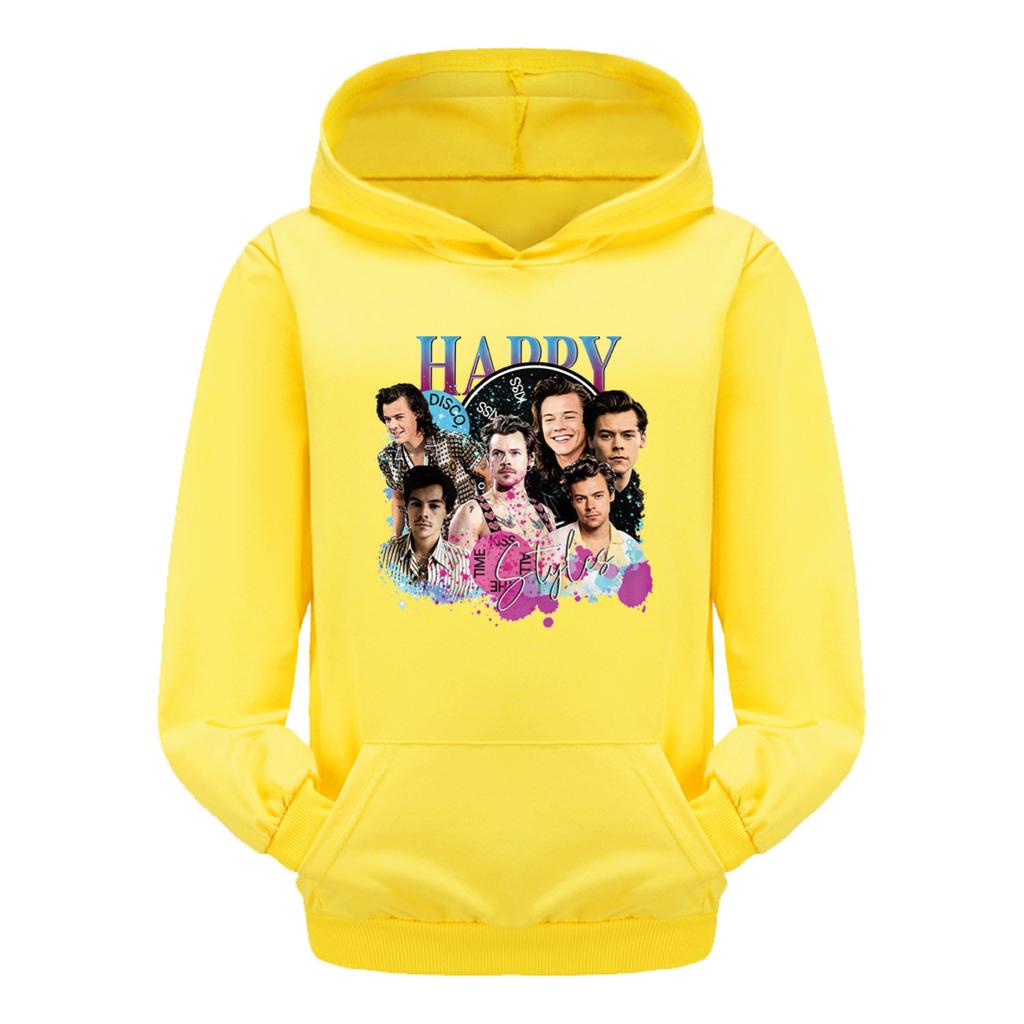 Harry Styles Kiss All The Time Album Pocket Hoodie Kids Cartoon Jumper Toddler Girls Vintage Harry Clothes Baby Boys Long Sleeve Sweatshirts