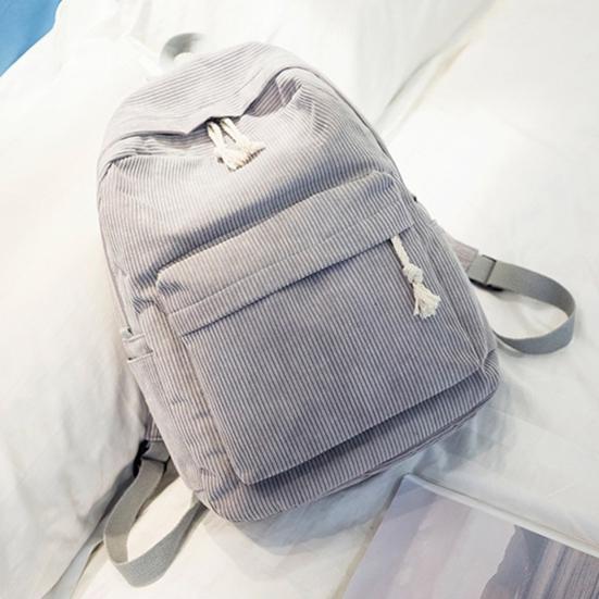 Однотонный вельветовый рюкзак, противокражный тренировочный рюкзак с регулируемыми лямками, большой вместимости