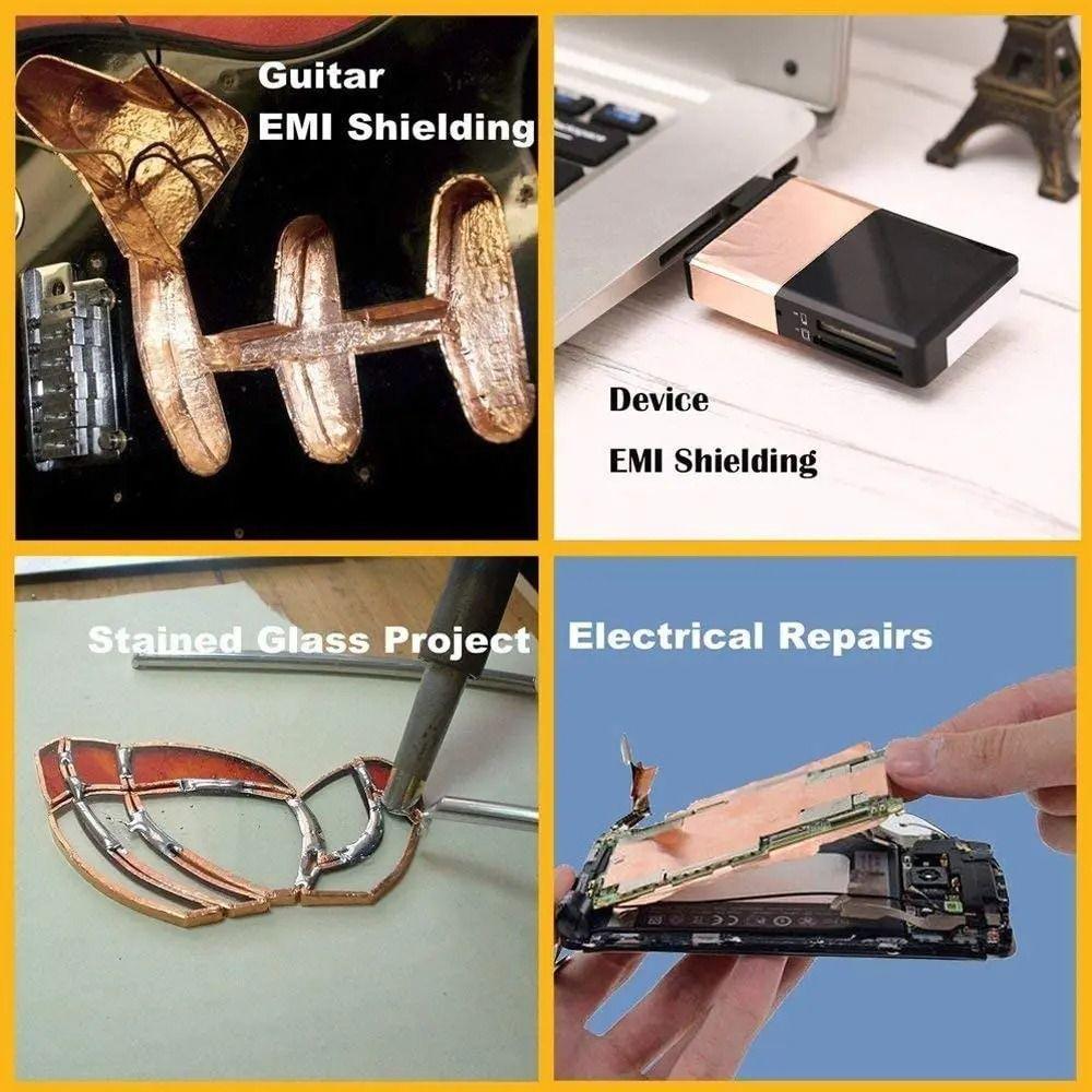 Толщина 0,05 мм DIY Медная фольга Лента Высокотемпературная стойкость Медная фольга Лента Мобильные телефоны