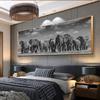 Black Africa Elephants Wild Animals Canvas Painting Scandinavia Posters and Prints Cuadros Wall Art Pictures Home Decor No Frame