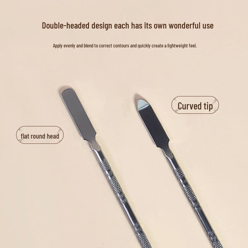 Набор палитры для смешивания макияжа и шпателя из нержавеющей стали