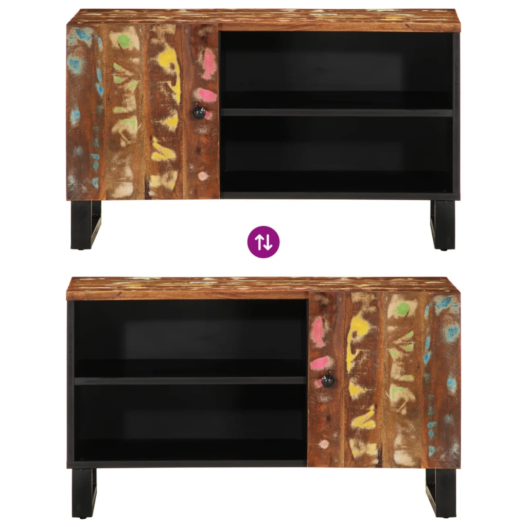 TV Stand 80 x 33 x 46 cm Solid Reclaimed Wood & Wood Based Material