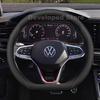 Car Steering Wheel Cover For Volkswagen polo life r line -2026 Leather Auto Steering Wheel Volkswagen t roc Accessories