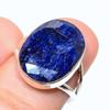 Sapphire(Simulated) Gemstone Handmade 925 Sterling Silver Jewelry Ring S.7 E5J66