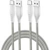Acbands USB Type C Cable [Set of 2 / 1m+1m Gray] QC3.0 Compatible 3A Heavy Duty Braided Cable USB-A&USB-C Taipushi Rapid Cable