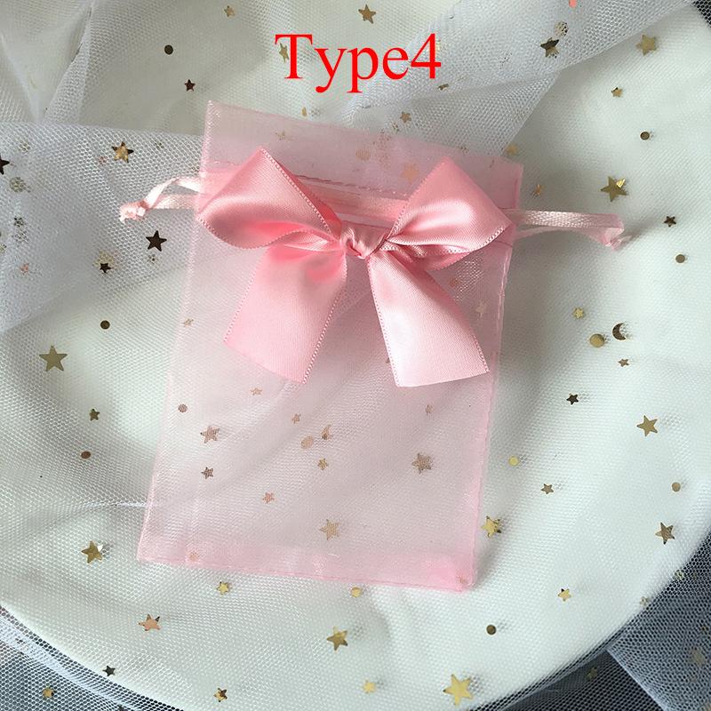 10 шт., свадебный подарок, изысканная сумка-бабочка, сумка из органзы, сетчатая сумка из пряжи на шнурке