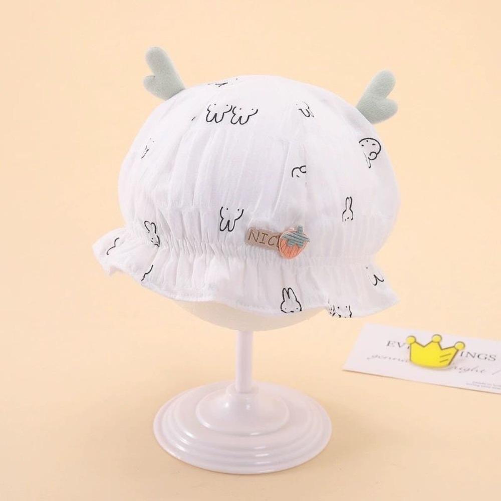 Cotton Baby Bucket Hats 0-6M Girl Boy Bonnet Cap Cute Baby Fisherman Cap  For Infant