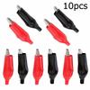 10 X Insulated Crocodile Clips Electrical Battery Connectors 5A Clamps