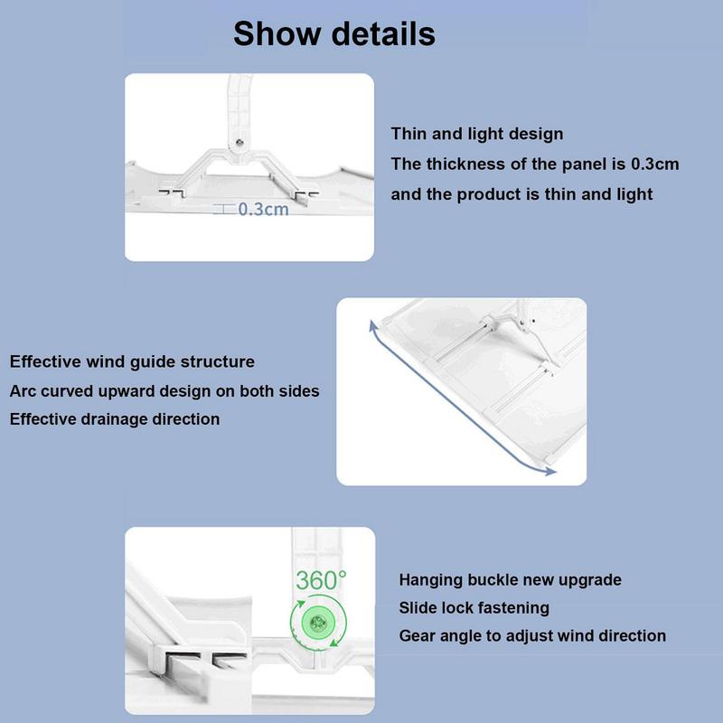 Air Conditioner Ceiling Vent Deflector Square Air Conditioner Anti-Direct Wind Baffle Adjustable Air Outlet Accessory For Study