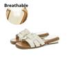 Braided Half Slippers French Style Outdoor Sandals Thick Heels All-match Casual Shoes Beach Shoes for Women