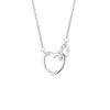Necklace Mobius Heart SV999 Metal Allergy Free with Zirconia Ultra Light Anniversary Gift Adjustable Eternal Love Simple Daily Use D2838 [ORIKIN]
