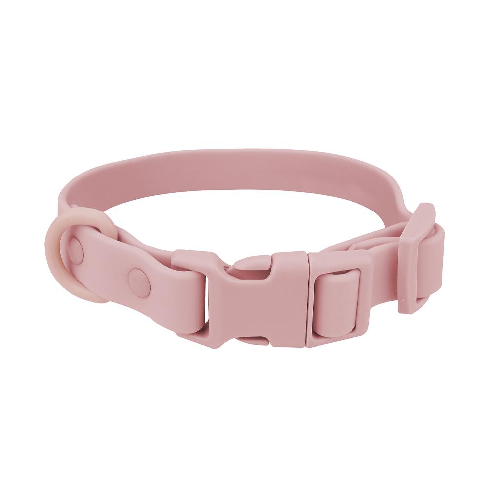 Macaron Color Pet Collar Adjustable PVC Wrap Rubber Webbing Dog Collar Waterproof Easy To Clean for Small, Medium and Large Dogs