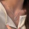 Love Necklace Women's Light Luxury Niche Design High-end Color-sensitive Heart-shaped Pendant Simple Temperament Clavicle Chain