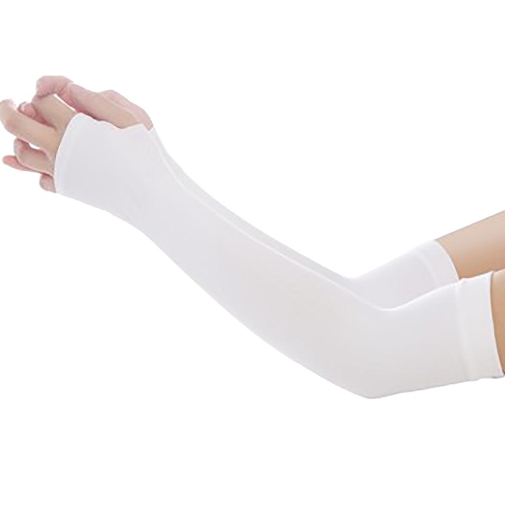 Нарукавники с защитой от ультрафиолета для мужчин и женщин, охлаждающие нарукавники Ice Silk с отверстием для большого пальца для лета