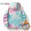 Cozy Up Men's Tie Dye Jacket Fleece Sherpa Lined Jackets Coat Full Zip Up Hoodie