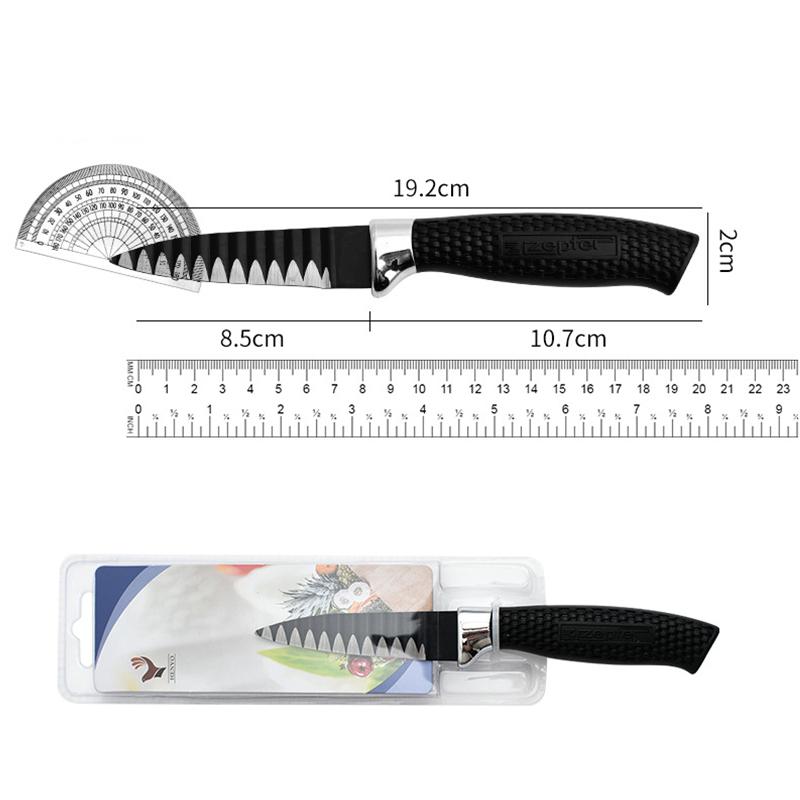 Черная волна узор из нержавеющей стали кухонный подарочный нож фруктовый нож